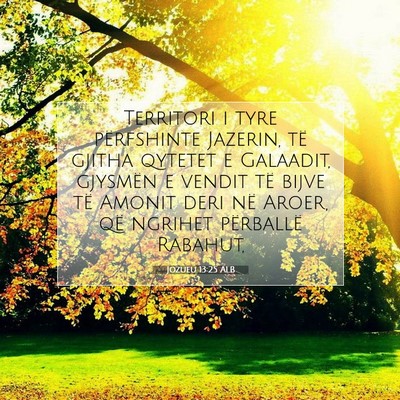 Picture 07 - Jozueu 13:25 ALB - Territori i tyre përfshinte Jazerin, të gjitha - Bible Verse Picture