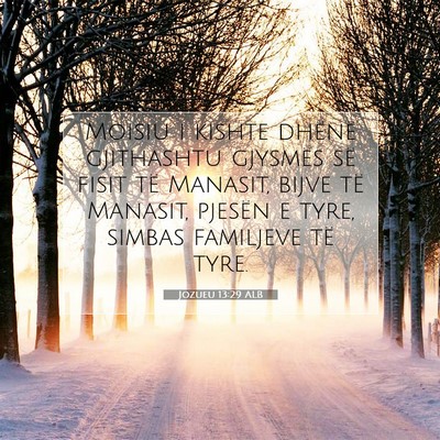 Picture 07 - Jozueu 13:29 ALB - Moisiu i kishte dhënë gjithashtu gjysmës së - Bible Verse Picture