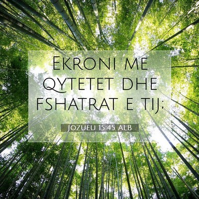 Picture 07 - Jozueu 15:45 ALB - Ekroni me qytetet dhe fshatrat e - Bible Verse Picture
