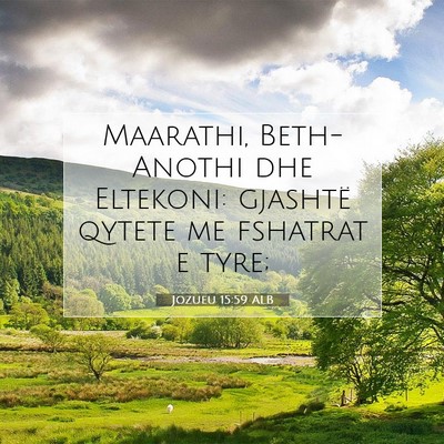 Picture 07 - Jozueu 15:59 ALB - Maarathi, Beth-Anothi dhe Eltekoni: gjashtë - Bible Verse Picture