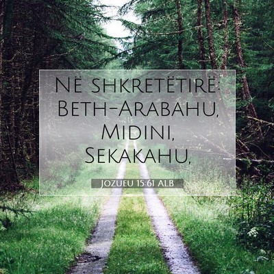 Picture 07 - Jozueu 15:61 ALB - Në shkretëtirë: Beth-Arabahu, Midini, - Bible Verse Picture