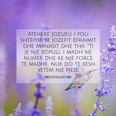 Picture 07 - Jozueu 17:17 ALB - Atëherë Jozueu i foli shtëpisë së Jozefit, - Bible Verse Picture