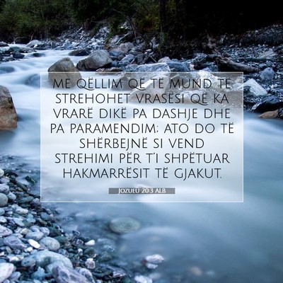 Picture 07 - Jozueu 20:3 ALB - me qëllim që të mund të strehohet vrasësi - Bible Verse Picture