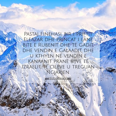 Picture 07 - Jozueu 22:32 ALB - Pastaj Finehasi, bir i priftit Eleazar dhe - Bible Verse Picture