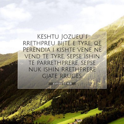 Picture 07 - Jozueu 5:7 ALB - Kështu Jozueu i rrethpreu bijtë e tyre, që - Bible Verse Picture