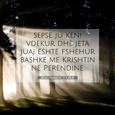 Picture 07 - Kolosianëve 3:3 ALB - sepse ju keni vdekur dhe jeta juaj është - Bible Verse Picture