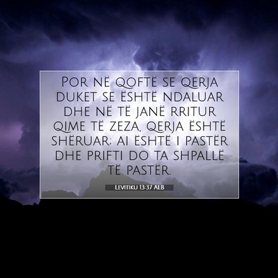 Picture 07 - Levitiku 13:37 ALB - Por në qoftë se qerja duket se është ndaluar - Bible Verse Picture