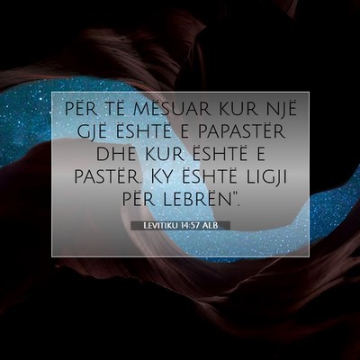 Picture 07 - Levitiku 14:57 ALB - për të mësuar kur një gjë është e - Bible Verse Picture