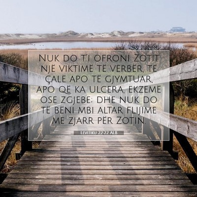 Picture 07 - Levitiku 22:22 ALB - Nuk do t’i ofroni Zotit një viktimë të - Bible Verse Picture