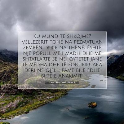 Picture 07 - Ligji i Përtërirë 1:28 ALB - Ku mund të shkojmë? Vëllezërit tonë na - Bible Verse Picture
