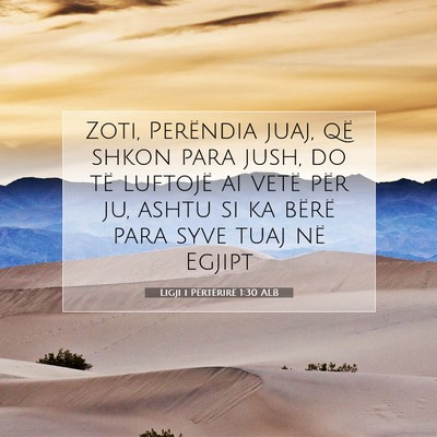 Picture 07 - Ligji i Përtërirë 1:30 ALB - Zoti, Perëndia juaj, që shkon para jush, do të - Bible Verse Picture