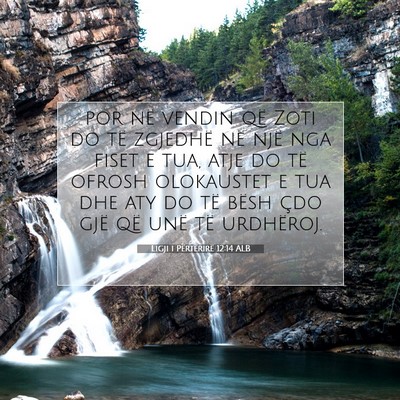 Picture 07 - Ligji i Përtërirë 12:14 ALB - por në vendin që Zoti do të zgjedhë në një - Bible Verse Picture