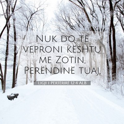 Picture 07 - Ligji i Përtërirë 12:4 ALB - Nuk do të veproni kështu me Zotin, Perëndinë - Bible Verse Picture