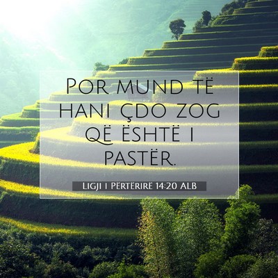 Picture 07 - Ligji i Përtërirë 14:20 ALB - Por mund të hani çdo zog që është i - Bible Verse Picture