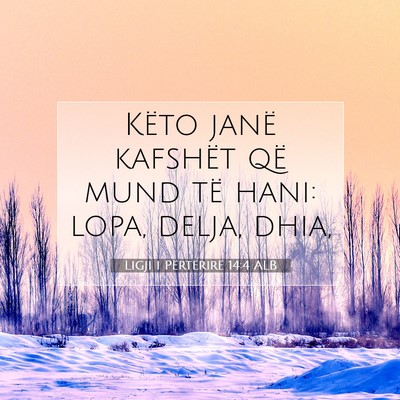Picture 07 - Ligji i Përtërirë 14:4 ALB - Këto janë kafshët që mund të hani: lopa, - Bible Verse Picture