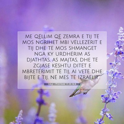 Picture 07 - Ligji i Përtërirë 17:20 ALB - me qëllim që zemra e tij të mos ngrihet mbi - Bible Verse Picture