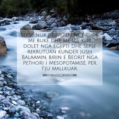 Picture 07 - Ligji i Përtërirë 23:4 ALB - sepse nuk ju pritën në rrugë me bukë dhe me - Bible Verse Picture