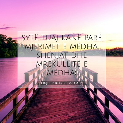 Picture 07 - Ligji i Përtërirë 29:3 ALB - sytë tuaj kanë parë mjerimet e mëdha, shenjat - Bible Verse Picture