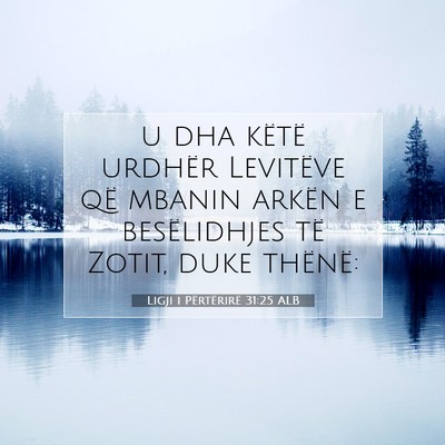 Picture 07 - Ligji i Përtërirë 31:25 ALB - u dha këtë urdhër Levitëve që mbanin arkën - Bible Verse Picture