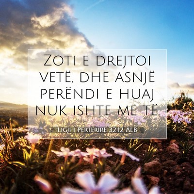 Picture 07 - Ligji i Përtërirë 32:12 ALB - Zoti e drejtoi vetë, dhe asnjë perëndi e huaj - Bible Verse Picture