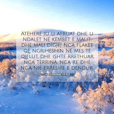 Picture 07 - Ligji i Përtërirë 4:11 ALB - Atëherë ju u afruat dhe u ndalët në këmbët - Bible Verse Picture