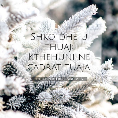 Picture 07 - Ligji i Përtërirë 5:30 ALB - Shko dhe u thuaj: Kthehuni në çadrat - Bible Verse Picture