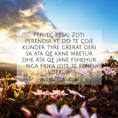 Picture 07 - Ligji i Përtërirë 7:20 ALB - Përveç kësaj, Zoti, Perëndia yt, do të - Bible Verse Picture