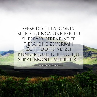 Picture 07 - Ligji i Përtërirë 7:4 ALB - sepse do t’i largonin bijtë e tu nga unë për - Bible Verse Picture