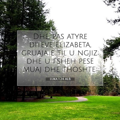 Picture 07 - Luka 1:24 ALB - Dhe, pas atyre ditëve Elizabeta, gruaja e tij, u - Bible Verse Picture