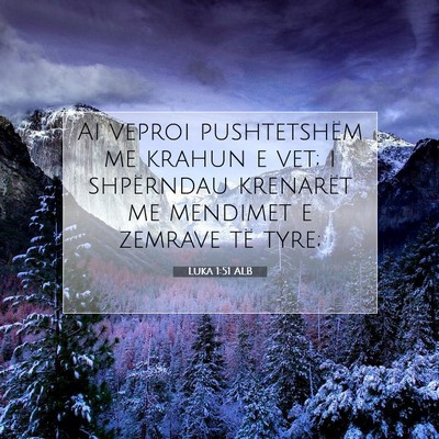 Picture 07 - Luka 1:51 ALB - Ai veproi pushtetshëm me krahun e vet; i - Bible Verse Picture