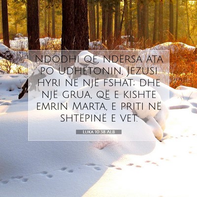 Picture 07 - Luka 10:38 ALB - Ndodhi që, ndërsa ata po udhëtonin, Jezusi - Bible Verse Picture
