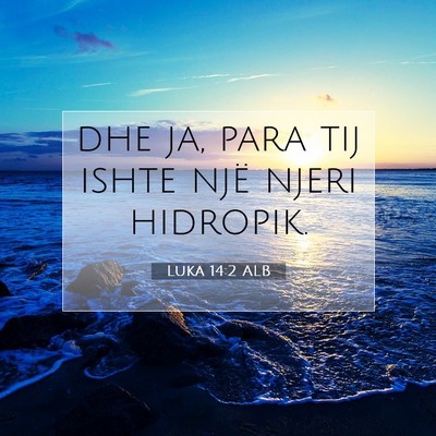 Picture 07 - Luka 14:2 ALB - dhe ja, para tij ishte një njeri - Bible Verse Picture