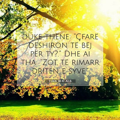 Picture 07 - Luka 18:41 ALB - duke thëne: “Çfarë dëshiron të bëj për - Bible Verse Picture