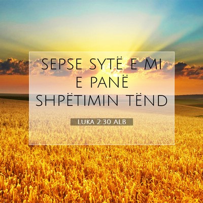 Picture 07 - Luka 2:30 ALB - sepse sytë e mi e panë shpëtimin - Bible Verse Picture