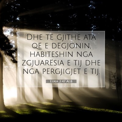 Picture 07 - Luka 2:47 ALB - Dhe të gjithë ata që e dëgjonin, habiteshin - Bible Verse Picture