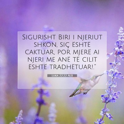 Picture 07 - Luka 22:22 ALB - Sigurisht Biri i njeriut shkon, siç është - Bible Verse Picture