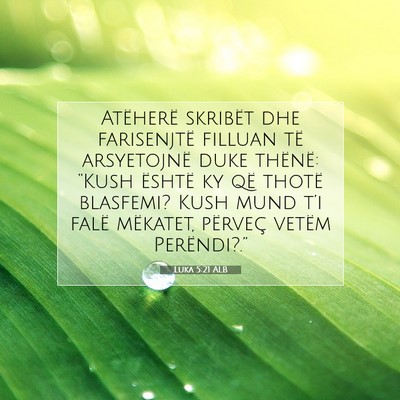 Picture 07 - Luka 5:21 ALB - Atëherë skribët dhe farisenjtë filluan të - Bible Verse Picture