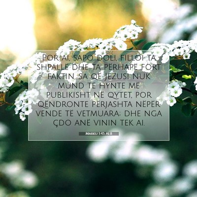 Picture 07 - Marku 1:45 ALB - Por ai, sapo doli, filloi ta shpallë dhe ta - Bible Verse Picture