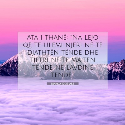 Picture 07 - Marku 10:37 ALB - Ata i thanë: “Na lejo që të ulemi njëri në - Bible Verse Picture