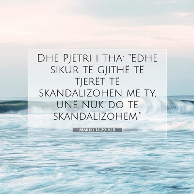 Picture 07 - Marku 14:29 ALB - Dhe Pjetri i tha: “Edhe sikur të gjithë të - Bible Verse Picture