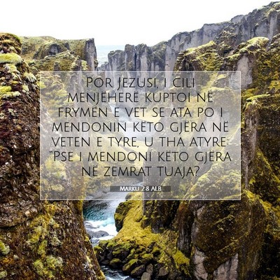Picture 07 - Marku 2:8 ALB - Por Jezusi, i cili menjëherë kuptoi në frymën - Bible Verse Picture