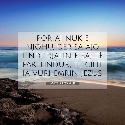 Picture 07 - Mateu 1:25 ALB - por ai nuk e njohu, derisa ajo lindi djalin e saj - Bible Verse Picture