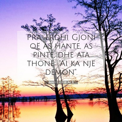 Picture 07 - Mateu 11:18 ALB - Pra, erdhi Gjoni që as hante, as pinte, dhe ata - Bible Verse Picture