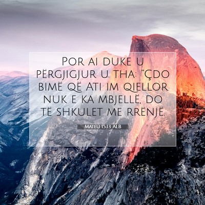Picture 07 - Mateu 15:13 ALB - Por ai duke u përgjigjur u tha: “Çdo bimë - Bible Verse Picture