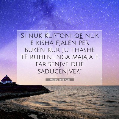 Picture 07 - Mateu 16:11 ALB - Si nuk kuptoni që nuk e kisha fjalën për - Bible Verse Picture
