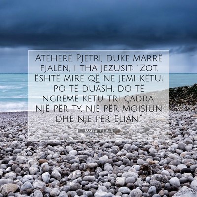 Picture 07 - Mateu 17:4 ALB - Atëherë Pjetri, duke marrë fjalën, i tha - Bible Verse Picture