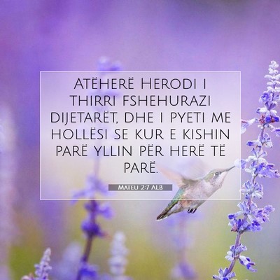 Picture 07 - Mateu 2:7 ALB - Atëherë Herodi i thirri fshehurazi dijetarët, - Bible Verse Picture