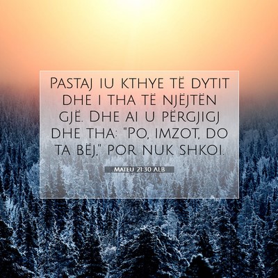Picture 07 - Mateu 21:30 ALB - Pastaj iu kthye të dytit dhe i tha të njëjtën - Bible Verse Picture