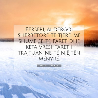 Picture 07 - Mateu 21:36 ALB - Përsëri, ai dërgoi shërbëtorë të tjerë, - Bible Verse Picture