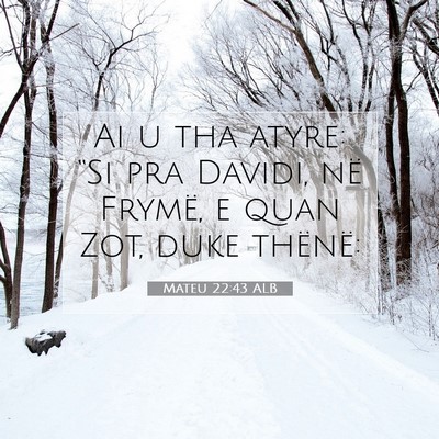 Picture 07 - Mateu 22:43 ALB - Ai u tha atyre: “Si pra Davidi, në Frymë, e - Bible Verse Picture